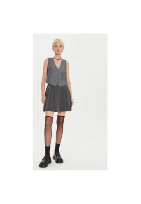 Дамски елек -  304478550 - Полиестер/Вискоза - Сив - Сив