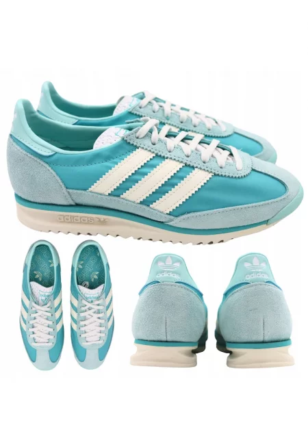 Дамски спортни обувки -  Originals - Sl 72 Og - дишащи и удобни - омекотяване - високо качество - издръжливи - за различни поводи - бяло със синьо