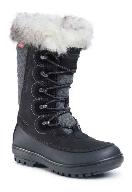 Дамски зимни ботуши  11592 - Текстил - Черен