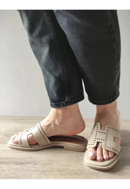 Дамско ежедневно сабо  60029A 52-N Бежов