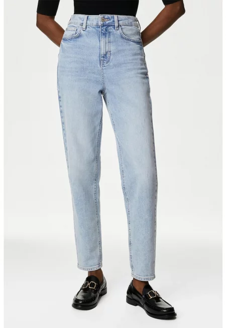 Дънки Mom с висока талия