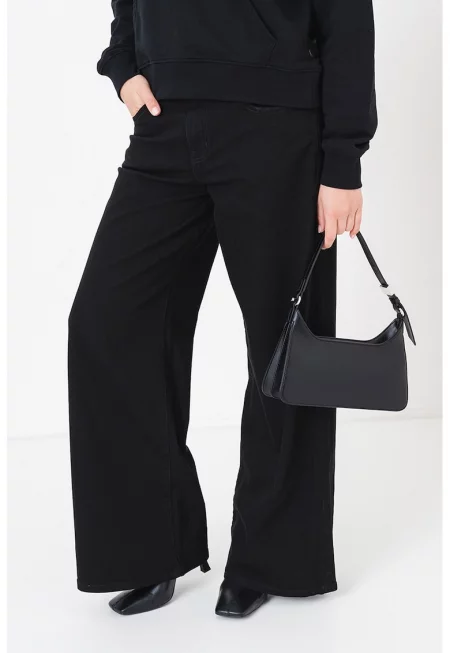 Дънки със средна талия - Черен