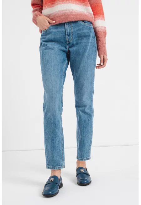 Дънки със средна талия - Светлосин