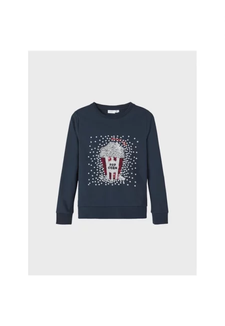 Детска блуза -  554744 - тъмносиня - памук