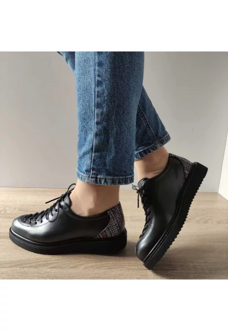 Ежедневни дамски обувки  106 Black + Croco - черни