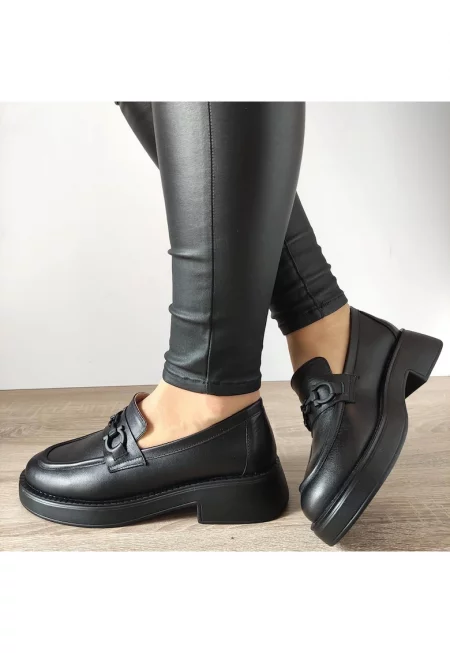 Ежедневни дамски обувки  3116-1 Black Lacquer - черни - Черен