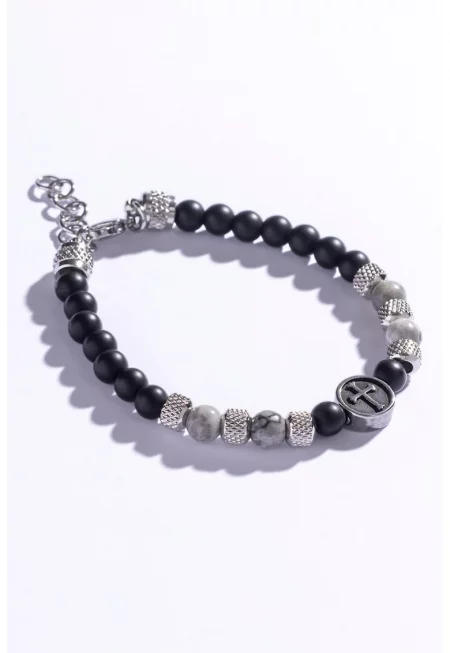 Гривна с мъниста от яспис и стъкло