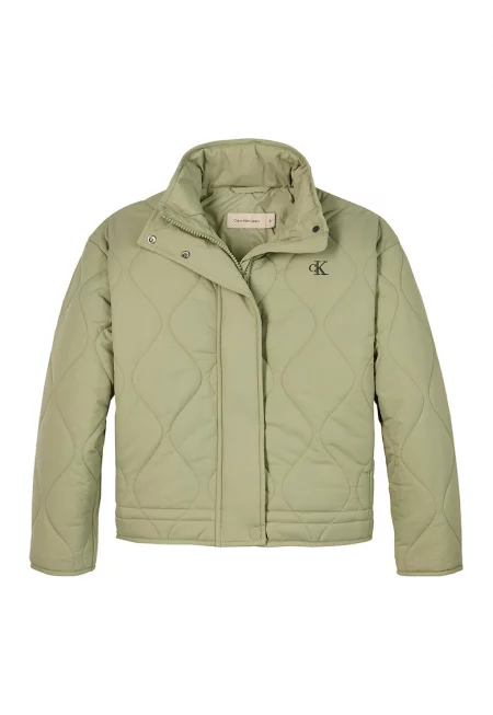 Капитонирано яке с джобове - Бежов