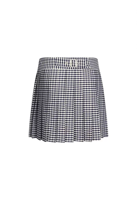 Карирана пола на плисе