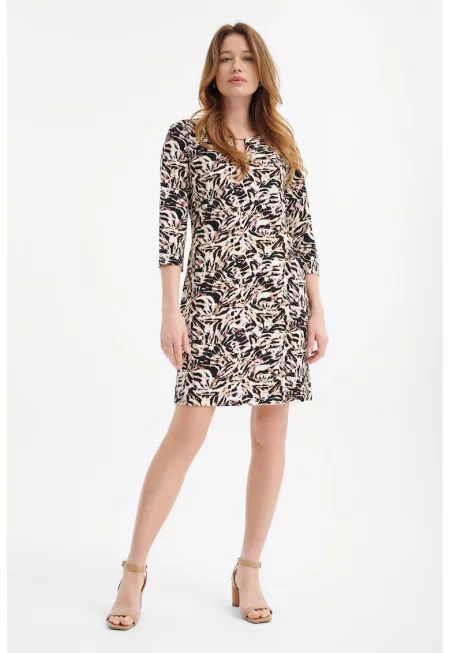 Къса рокля с десен