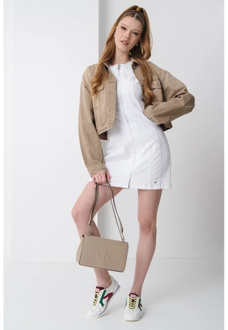 Късо дънково яке - Камел