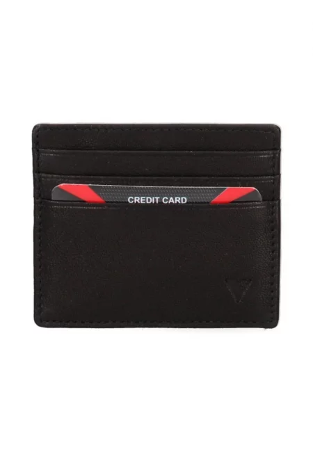 Кожен калъф за карти - Черен