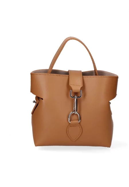 Кожена чанта - Коняк кафяв