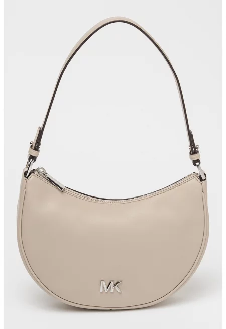 Кожена чанта за рамо - Бежов