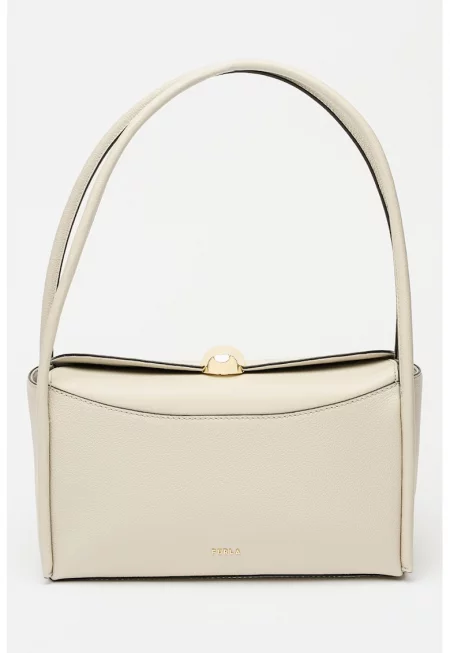 Кожена чанта за рамо Boxy Nicole