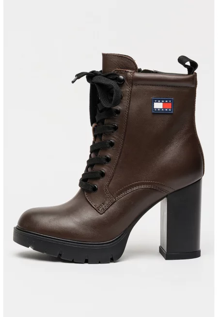 Кожени боти Napa с ток