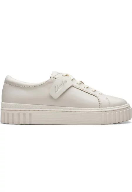 Маратонки -  ежедневни - платформа - естествена кожа - бежови