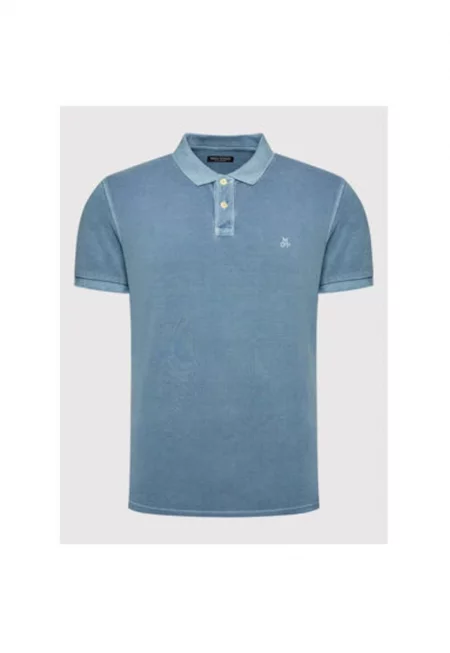 Мъжка тениска - Marc O'Polo - 209845433 - Органичен памук - Син