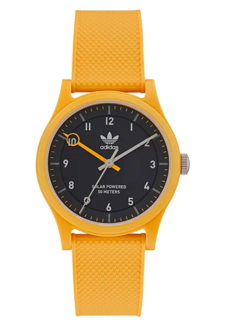 Мъжки часовник  PROJECT ONE - жълт - силиконова каишка - водоустойчив 5 ATM