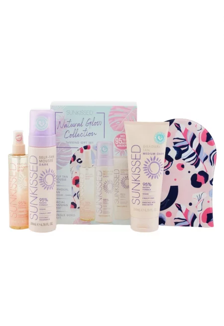 Пълен комплект за професионален автобронзант  Natural Glow Collection Подаръчен комплект Тъмен - 95% натурални съставки