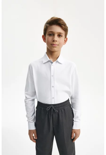 Памучна риза с класическа яка