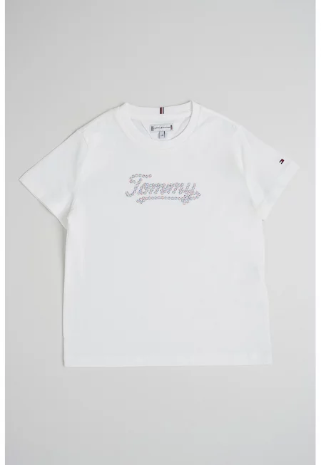 Памучна тениска с бродирано лого