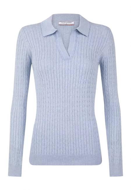 Плетен слим пуловер
