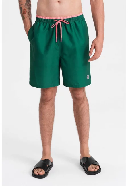 Плувни шорти с връзка - Тъмнозелен