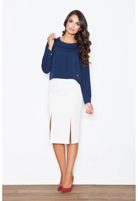 Пола тип молив  M399 - екрю - полиестер и вискоза - многофункционалност -