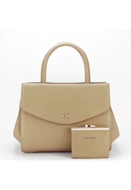 Премиум чанта с портфейл B-CB2427-2 M6 - Бежов