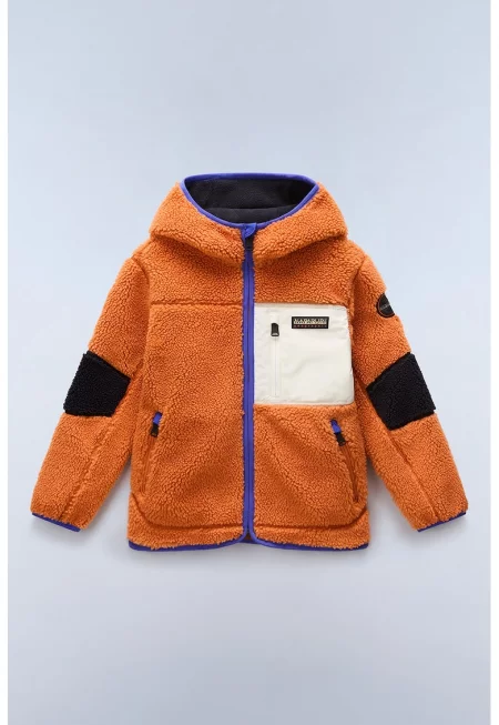 Пухено яке с цип и качулка