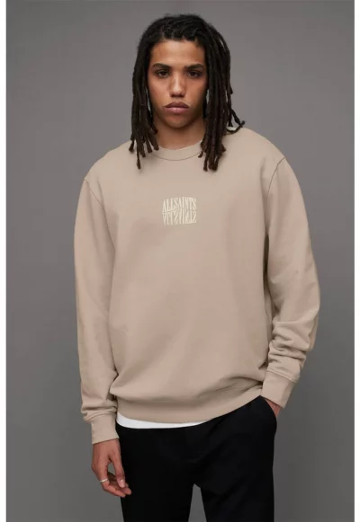 Пуловер с овално деколте и лого