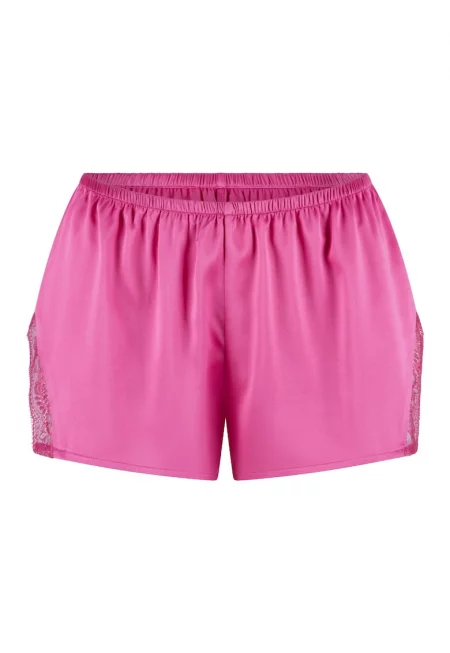 Сатенени пижамени шорти с дантела
