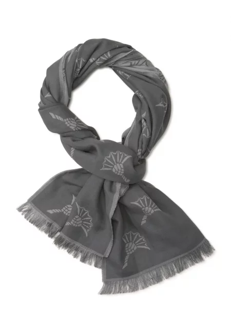 Шал Feris с модал и вълна - Tъмносив