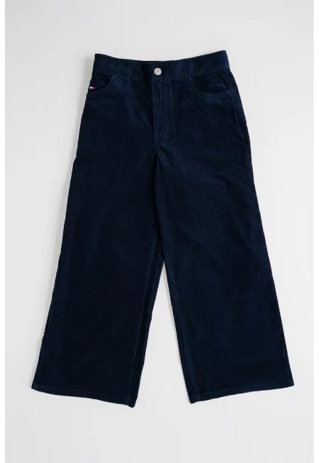 Широки дънки с висока талия - Ултрамарин синьо