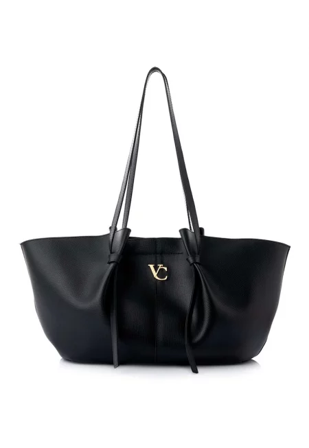 Шопинг чанта от еко кожа с метално лого