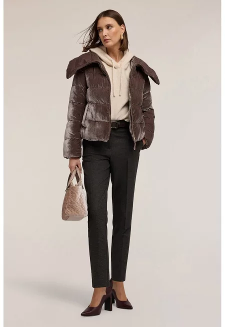 Скъсен панталон със стеснен крачол - Черен/Tъмносив