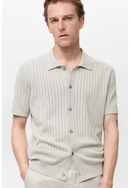 Слим риза с яка