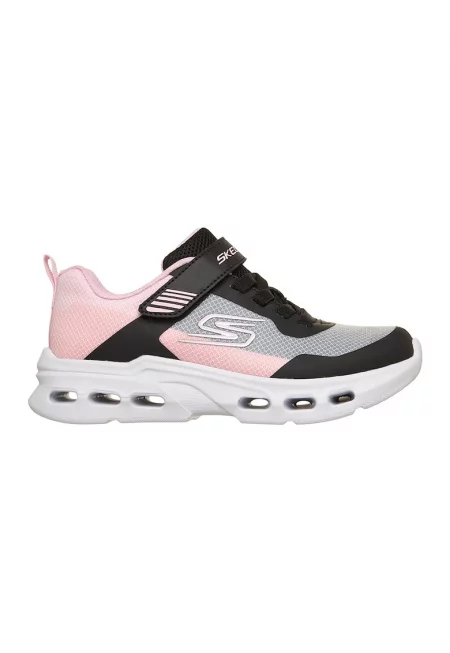 Sneakers - Спортни обувки Glide-Step Drift с велкро и синтетика - Черен/Светло сив/Светлорозов