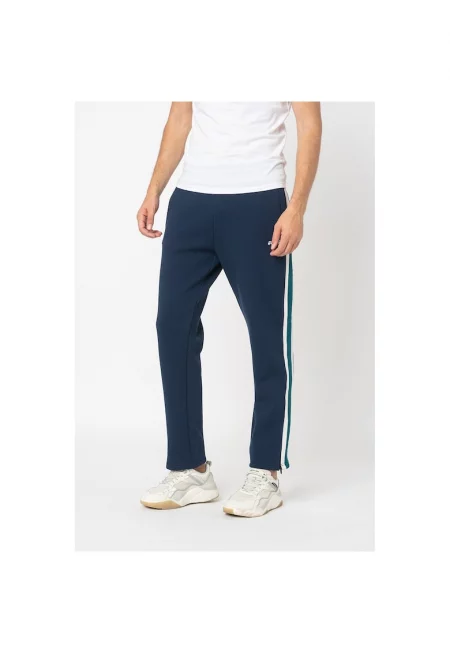 Спортен панталон  с цепки с цип 9686 - Тъмносин