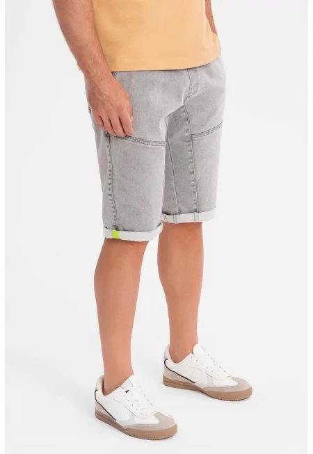 Стандартни къси дънки - Светло сив