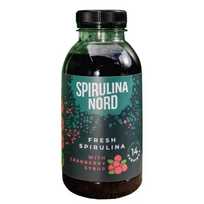 Свежа спирулина & червена боровинка - Spirulina Nord, Сироп 330 ml, 14 дози
