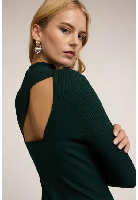 Свободна рокля - Тъмнозелен