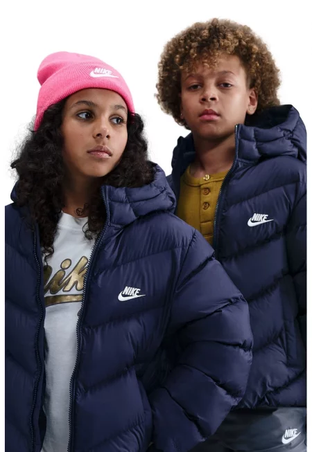 Свободно подплатено зимно яке с лого