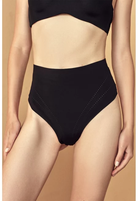 Танга с висока талия - Черен