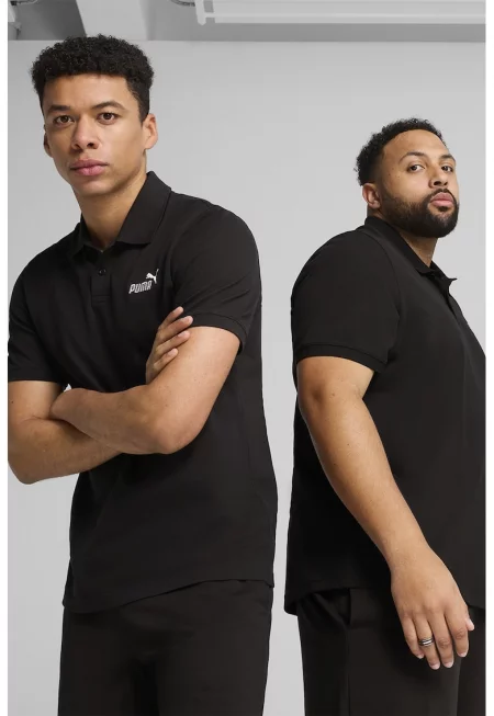 Тениска с яка и бродирано лого