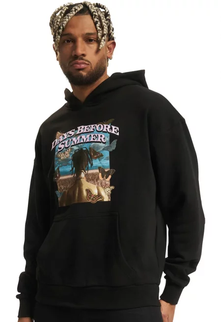 Унисекс худи с фотопринт - Черен/Лилав/Син