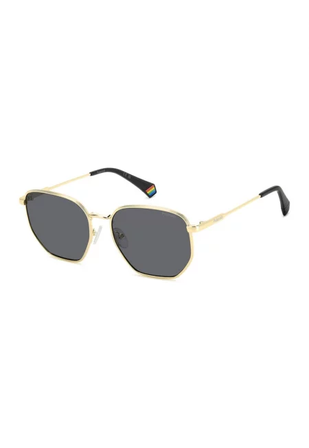 Унисекс слънчеви очила Aviator с поляризация - Златист - Черен