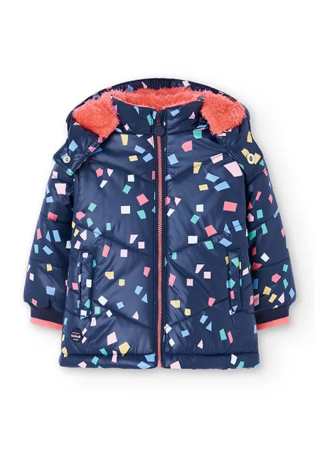 Зимно яке с пухена подплата и десен