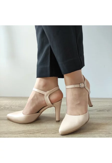 3295-3 Дамски разкроени обувки Pink Beige - Pink Beige - Розово/Hюд цвят